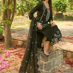 Indo Era Ethnic Motifs Embroidered Regular Thread Work Kurta with Trousers & Dupatta-picture-25