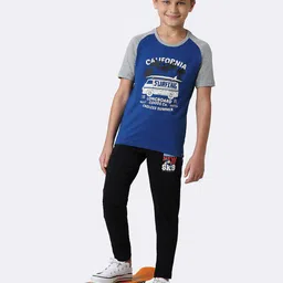 Van Heusen Boys Typography Printed Pure Cotton Smart Tech Easy Stain Release T-shirt image 3
