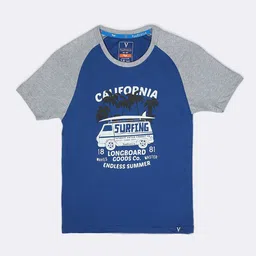 Van Heusen Boys Typography Printed Pure Cotton Smart Tech Easy Stain Release T-shirt image 5