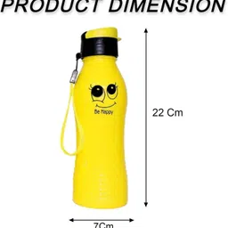 kids kraft Be Happy Smiley Printed Water Bottle For Return Gfit For Kids Birthday Party 500 ml Water Bottles image 2