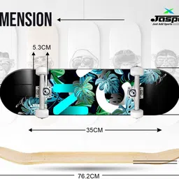 jaspo NYC Canadian Maple 7-Layer Skateboard Complete Fully Assembled 31 inch x 8 inch Skateboard image 4