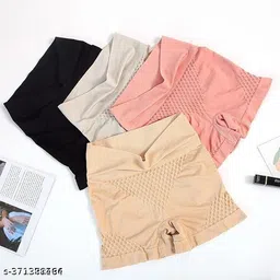 trulymart Pack of 2 Women Boy Short Beige, Black Panty image 4