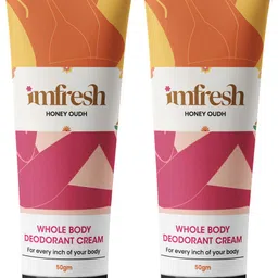 imfresh Long Lasting Whole Body Fragrance to Prevent Odour | Honey Oudh Deodorant Cream - For Women-picture-18