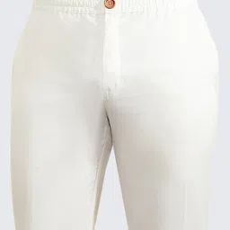 KISAH Ethnic Motifs Woven Design Mandarin Collar Pure Cotton Straight Kurta With Trousers image 3