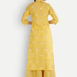 Haute and Humble Women Ethnic Motifs Printed Pure Cotton Kurta with Palazzos image 4