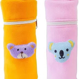 sarvatapana Baby Milk Feeding Bottle Cover with Zipper Soft Plush Stretchable, 120-250 ML-picture-19