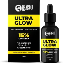 BEARDO Ultra Glow Face Serum for Men Niacinamide 10%, Vit C 5%, Glutathione Brightening image 1