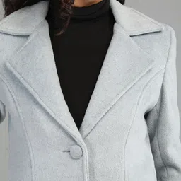 honnete 100 % Polyester Solid Coat For Women image 5