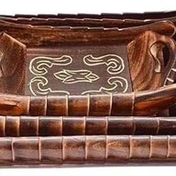 woodastia Decorative Tray for Breakfast, Wooden Tray Serving Set-picture-38