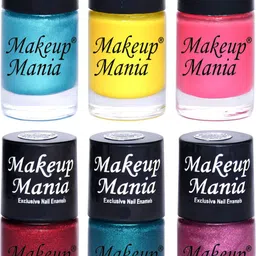 Set of 6 Nail Paints – Vibrant, Chip-Free & Glossy Finish Multicolor 94B-image-0