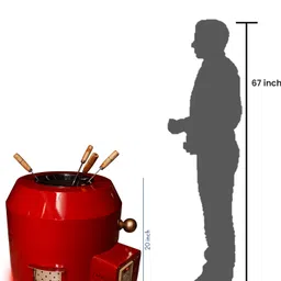 speedx Home Cooking Tandoor Crafted with a Blend of Clay & Metal Electric Tandoor image 5