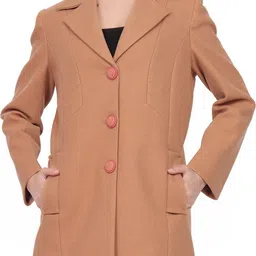 hallinton Tweed Self Design Coat For Women-picture-33