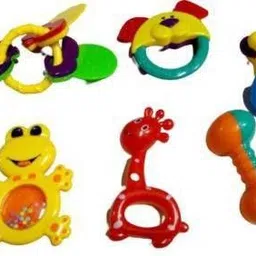 sr toys 6 Lovely Colourful Rattle Toys For Kids (Multicolor) Rattle Rattle-picture-33
