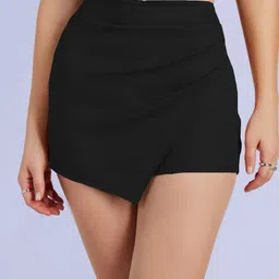 addyvero Solid Women Black Skort image 1