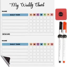 inkdotpot Magnetic Whiteboard My Weekly Chart/Planner Chore Chart for Refrigerator-picture-11