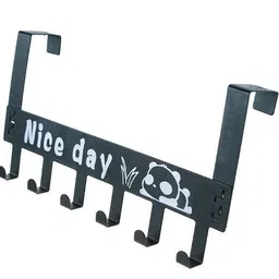 syga 6 Hooks Over The Door Hanger (Black) Hook Rail 6-picture-28