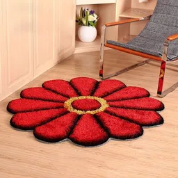 shopgallery Red Polyester Area Rug-picture-13
