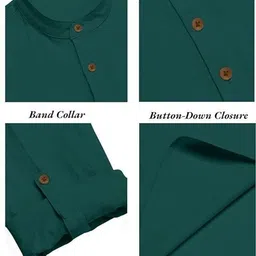 amrit trending Men Solid Cotton Blend Straight Kurta image 3