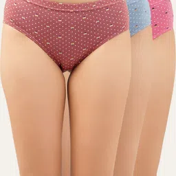 lady lyka Pack of 3 Women Hipster Multicolor Panty image 1