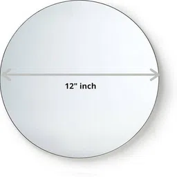 flipkart perfect homes Glass Round 12X12 Inch Wall Mounter Mirror Bathroom Mirror image 3