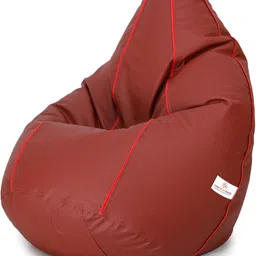 star 4XL Faux Leather Piping Bean Bag for Adults with Premium Comfort Design Teardrop Bean Bag With Bean Filling image 3