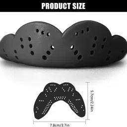 ofifo Medium Mouthguard Charcoal Black 16mm Thin Custom Molded Fit Slim Design Mouth Guard image 2