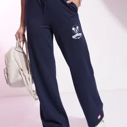 tokyo talkies Women Solid Blue Track Pants image 1