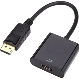 microware HDMI Cable 0.02 m Display Port DP Male to HDMI Female Adapter Cable for DELL , HP , AMD image 2