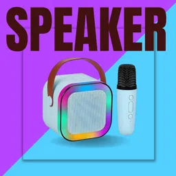 NHOUSE 10W Bluetooth Speaker Wireless Karaoke Mic Speaker with RGB Light speakersFJ173 10 W Bluetooth Home Audio Speaker image 1