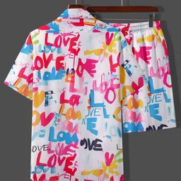 glori star Shirt Chino Shorts Western Set image 2