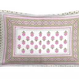 hntraders 144 TC Cotton Single Jaipuri Prints Flat Bedsheet image 4