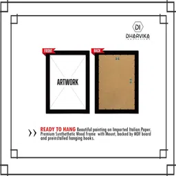 dharvika innovations Krishna Arjun Mahabharat Rath Photo Frame Digital Reprint 20 inch x 14 inch Painting image 4