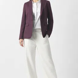 van heusen Women Solid Single Breasted Formal Blazer image 2