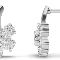 Sparkles Certified Lab Grown Diamond White Gold 14kt Stud Earring image 3
