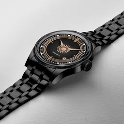 onir Date & Time Analog Quartz For Men/Boys Analog Watch Analog Watch - For Men Black Stainless Steel Chain Analogue Quartz Movement boys Wrist Watch image 3