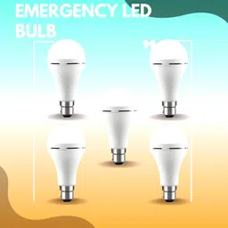 sacro Rechargeable Emergency Bulb Inverter Bulb, 3Hr Battery Backup_Pack of 5 P165 3 hrs Bulb Emergency Light-picture-20