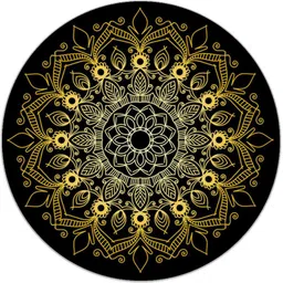 TrendoPrint Printed Circle Gaming Rubber Base Mouse Pad for Laptop & Desktop (Mc-47) Mousepad image 2