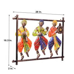 craft tree Iron Musician Wall Art In Multicolour image 3