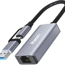 Foxin FLA 1000UC Wired USB Lan Adapter compatible with Mac, Windows, Linux image 1