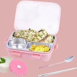 kello Stainless Steel Airtight Leak Proof Tiffin Box with Mini Container Inside K114 3 Containers Lunch Box-picture-29