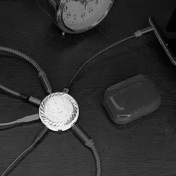 AirMount White ™ 9-Way Multi Earphone Headphone Mike Splitter Phone Laptop Audio Adapte Phone Converter-picture-16