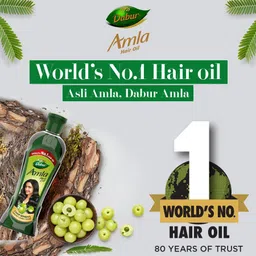 dabur Amla for Long, Healthy and Strong Hair, 550 ml (Pack of 3) Hair Oil image 2