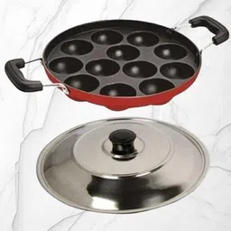 PP-ALUMNM-Paniarakkal-7333 Paniarakkal with Lid 1 L capacity 24 cm diameter-image-3