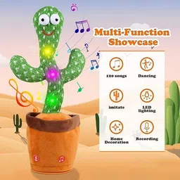 rsa enterprises Cactus Toy Talking Cactus Plant Plush Toy Dancing Cactus image 3