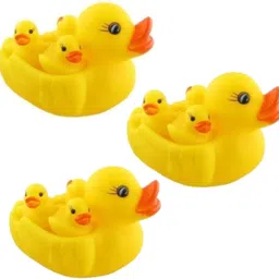® (12 IN 1 Duck Family) Baby Bathing Chu Chu Duck 3 Big & 9 Small Duck Toy(A805)-image-0