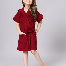 lacylook Maroon Large Bath Robe-picture-24