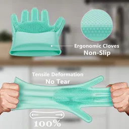skycity House Hold Cleaning Rubber Hand Gloves, Kitchen,Washing Wet and Dry Glove image 5