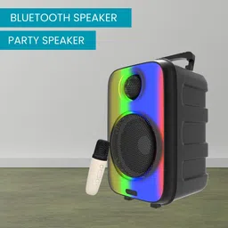 SACRO Raibow (BLUETOOTH TROLLEY SPEAKER) Dynamic Thunder Sound With Karaoke MicQ477 35 W Bluetooth Party Speaker-picture-10