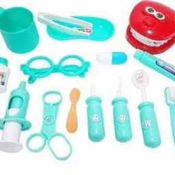 mon n mol 15 Pieces Dentist Doctor Medical Set Pretend Play Toys for Kids Made from ABS Materials -Multi Color-picture-21