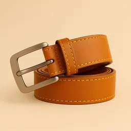 provogue Men Formal, Casual, Evening, Party Tan Artificial Leather Belt image 4